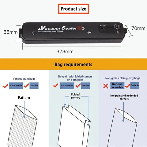 Compact Vacuum Sealer - 30cm sealing bar + 10x bags free – Surfy's